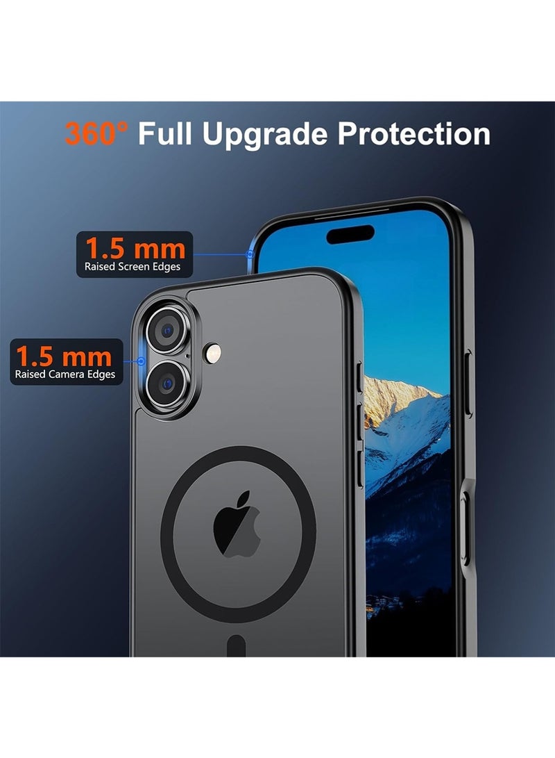 WRISTWISE غطاء حماية لهاتف آيفون 17 (متوافق مع ماج سيف) (حماية من السقوط بدرجة عسكرية) شفاف غير لامع مقاوم للصدمات مع غطاء هاتف مضاد لبصمات الأصابع 2025، أسود - Image 3