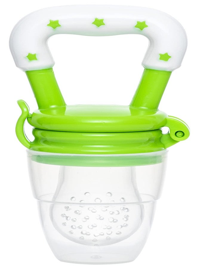 Cherilo طعام/لهاية/مُغذّي للأطفال من شيريلو مصنوع من السيليكون، يُستخدم كأداة لقضم الفاكهة للأطفال من عمر 6 إلى 12 شهرًا، كما يُستخدم كعضاضة للأطفال الرضع، خالٍ من مادة BPA، أخضر اللون. - Image 1