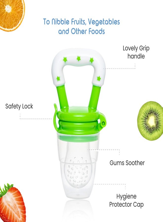 Cherilo طعام/لهاية/مُغذّي للأطفال من شيريلو مصنوع من السيليكون، يُستخدم كأداة لقضم الفاكهة للأطفال من عمر 6 إلى 12 شهرًا، كما يُستخدم كعضاضة للأطفال الرضع، خالٍ من مادة BPA، أخضر اللون. - Image 2