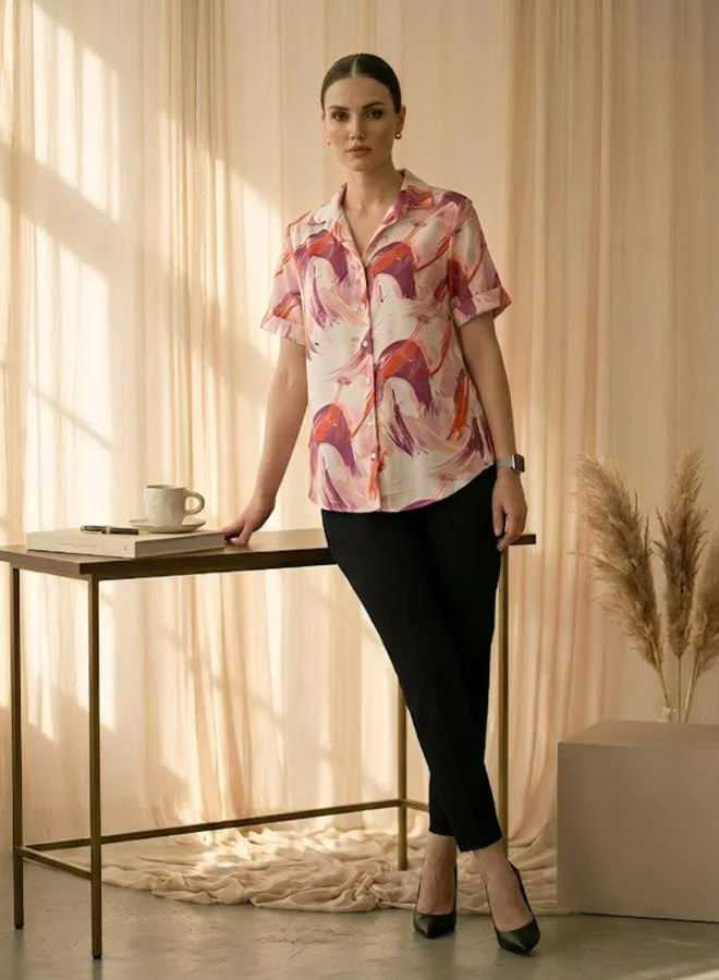 Mish White All Over Print Shirt