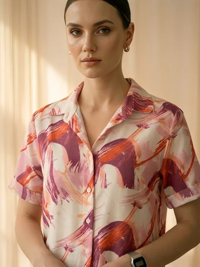 Mish White All Over Print Shirt
