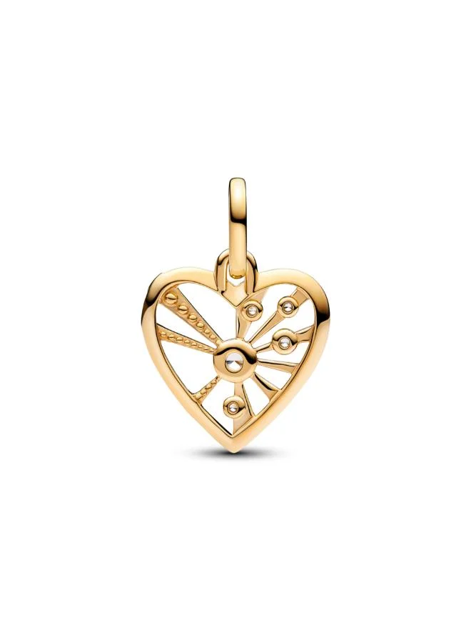 باندورا Heart & Rays Medallion Charm
