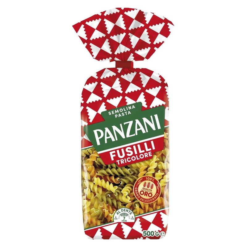Panzani Fusilli Tricolor Premium Semolina Pasta- 500gms