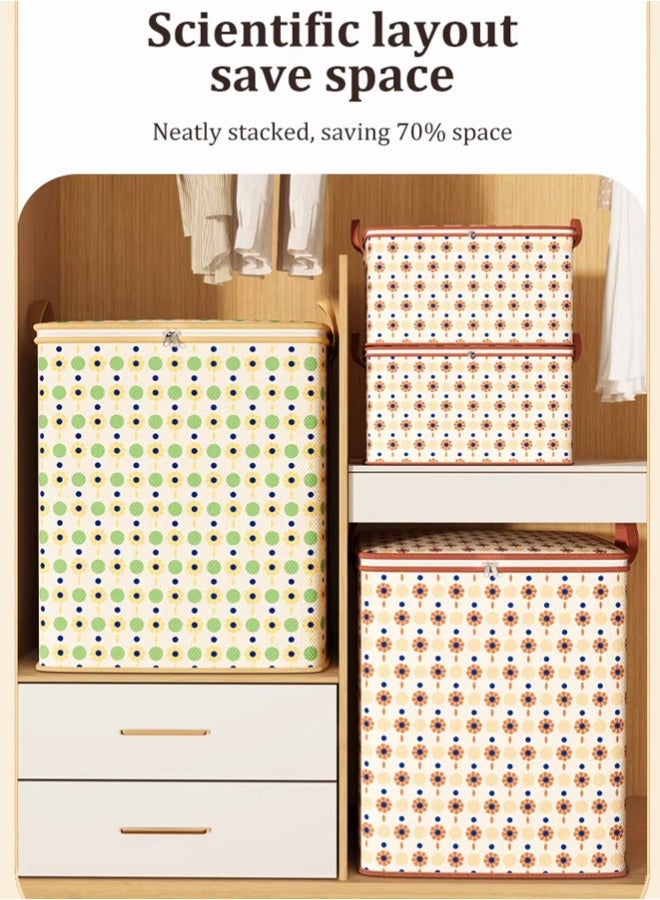 150L Large Capacity Sized Bags Clothes Storage Organizers Foldable, Durable, and Space-Saving with Carry Handles Non-woven Fabric Closet Storage Bag For Quilts, Clothing, Bedding - Image 4