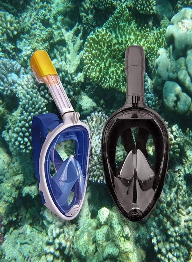 Olpad Full Face Snorkel Mask Foldable Snorkel Diving Mask Anti Fog Goggles Underwater Wide View Snorkel Swimming Mask for Kids and Adult [Blue L/XL] - Image 3