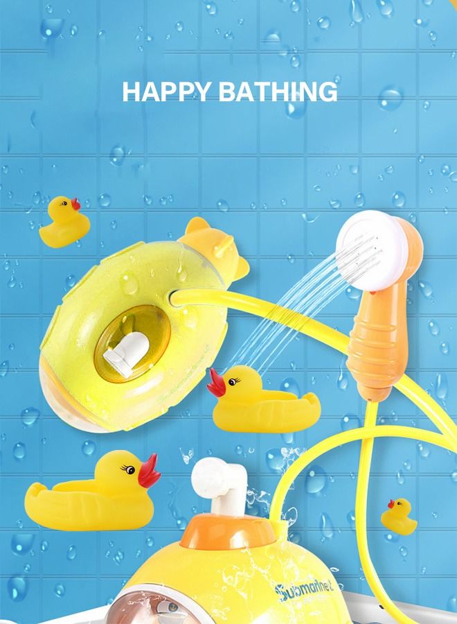 GROIC Automatic Submarine Water Spray Bath Toy with 4pcs Floating Yellow Duck - Image 2