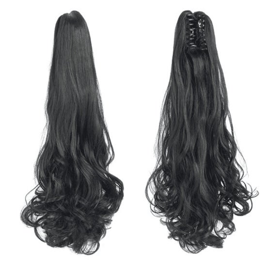 Generic Long Curly Ponytail Hair Extension 1B 