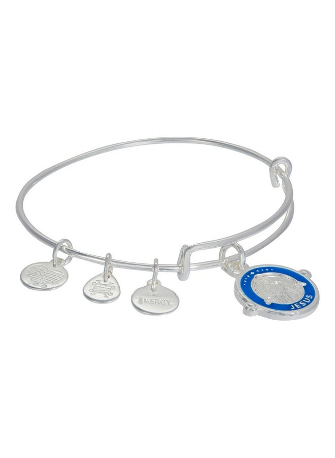 ALEX AND ANI - Color Infusion Jesus Bracelet Shiny Silver One Size - Image 1