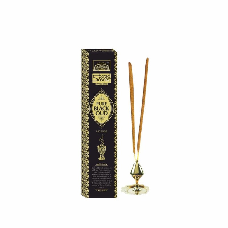 PARIMAL Sacred SCENTS Natural Pure Black Oud Incense Sticks | Pack of 6-20 Grams X 6 = 120 G| Natural |Traditional | Hand-Rolled AGARBATHI - Image 1