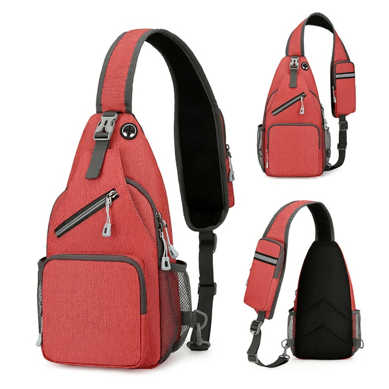 Waterproof Sling Bag Crossbody Chest Bag Samll Travel Hiking Sling Backpack Trendy Crossbody Purse Chest Bag - Image 2