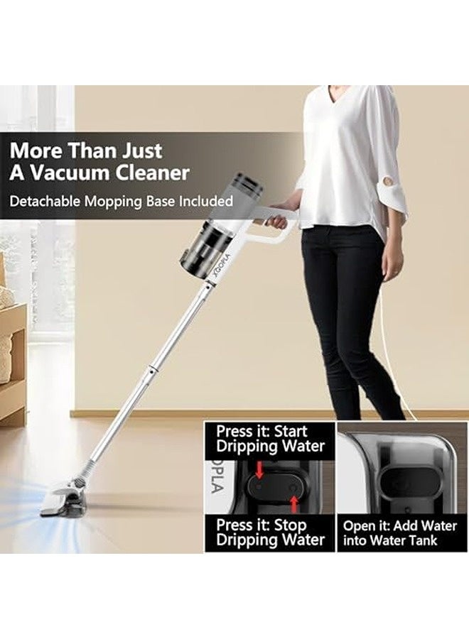 Xoopla 2-in-1 Corded Stick Vacuum and Mop Combo – 800W Power, 24KPa Strong Suction, Wet & Dry Cleaning, Lightweight Quiet Handheld Vacuum - Image 3
