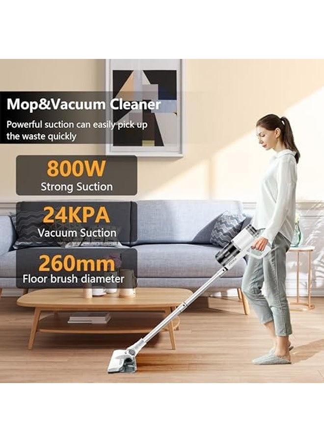 Xoopla 2-in-1 Corded Stick Vacuum and Mop Combo – 800W Power, 24KPa Strong Suction, Wet & Dry Cleaning, Lightweight Quiet Handheld Vacuum - Image 2