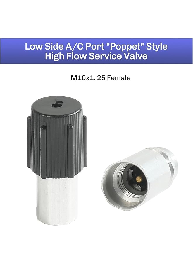 جويز مجموعة قلب صمام تكييف الهواء، مجموعة قلب صمام التبريد R12 R134A مع أختام تفلون، صمامات خدمة تكييف الهواء للتبريد، تتضمن أداة إزالة لصيانة نظام تكييف الهواء وتكييف الهواء في السيارة  - Image 4