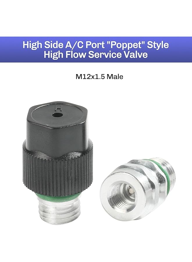 جويز مجموعة قلب صمام تكييف الهواء، مجموعة قلب صمام التبريد R12 R134A مع أختام تفلون، صمامات خدمة تكييف الهواء للتبريد، تتضمن أداة إزالة لصيانة نظام تكييف الهواء وتكييف الهواء في السيارة  - Image 3