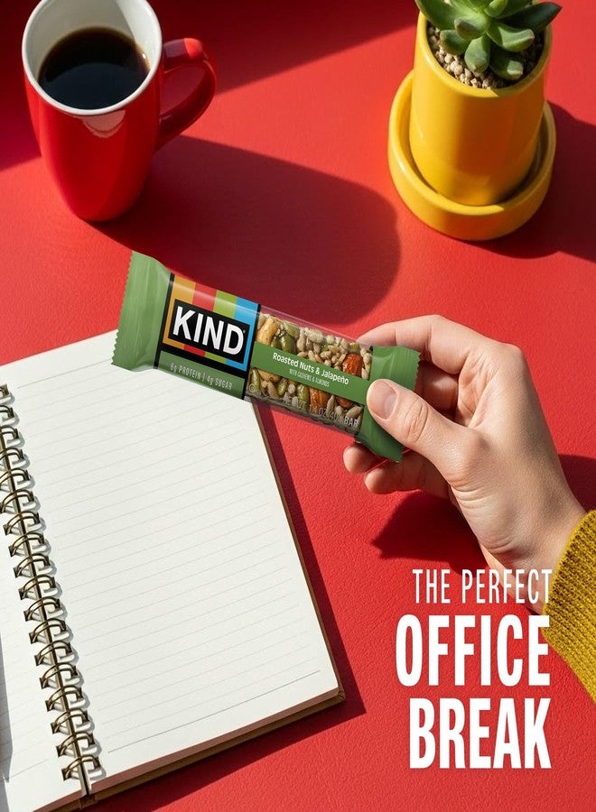 KIND Savory Nut Bars, Roasted Nuts & Jalapeno, Good Source of Fiber, Gluten Free, Low Sugar, 6g Protein, 6 Count - Image 5