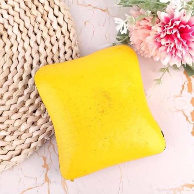 Sinbana Squeeze Bread Toy, 4.53x4.33in/11.5x11cm PU Memory Foam Slow-Rebounded Butter Bread Pinch Toy for Office School Lessening Restlessness and Calming Down - Image 3