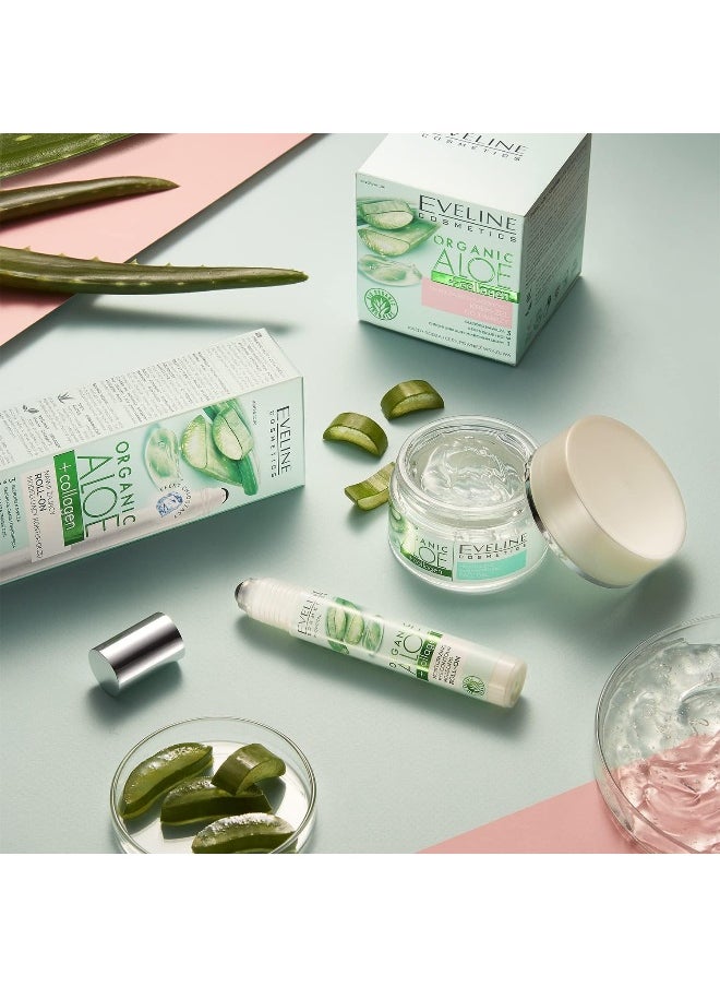 EVELINE COSMETICS - Moisturizing Eye Contour Modeling Roll-On | Enriched With 100% Organic Aloe To Improve Collagen | For All Skin Types | 15Ml - Image 1