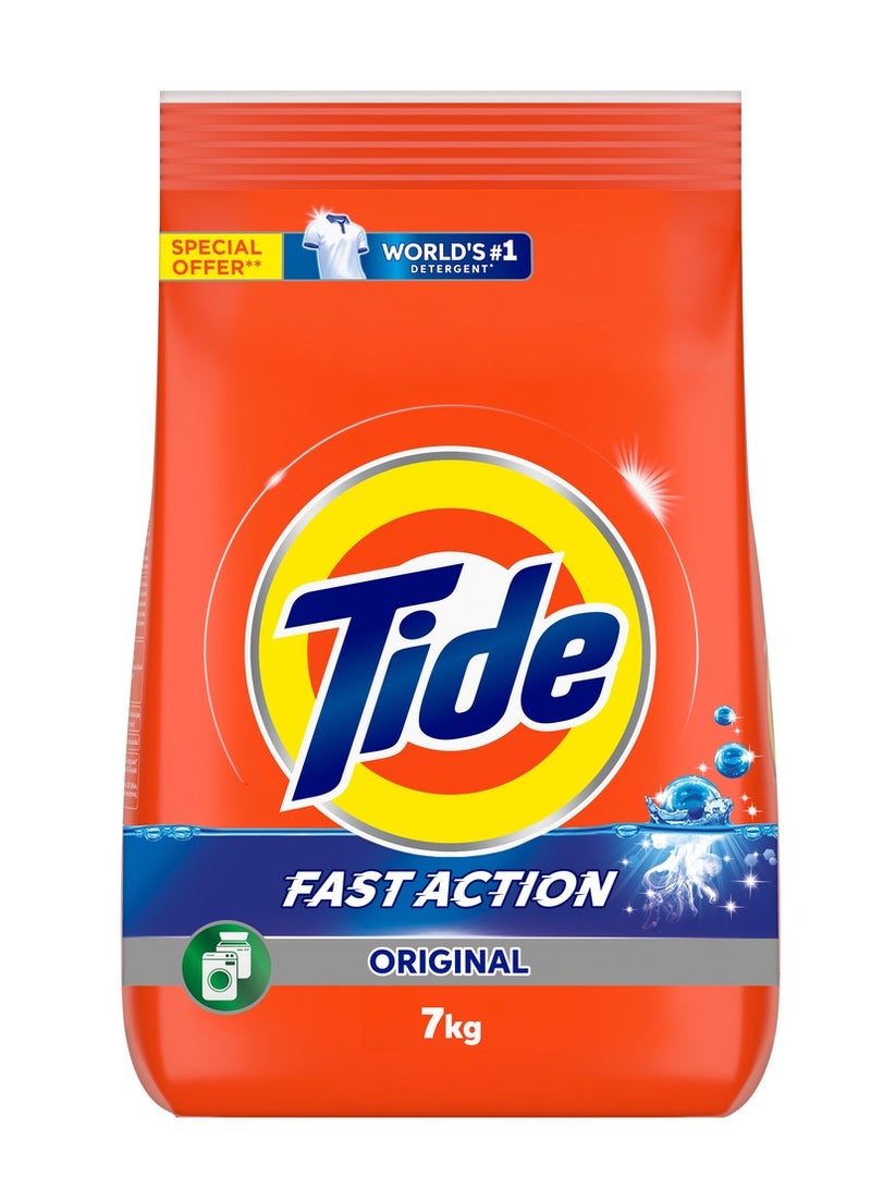 Tide Fast Action Laundry Detergent Powder 7kg - Image 1