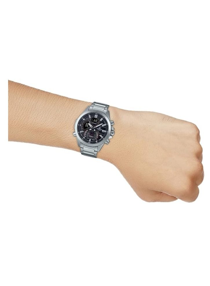 Casio men's watch edifice smartphone link digital analog black dial stainless steel band ecb-30d-1adf. - Image 5