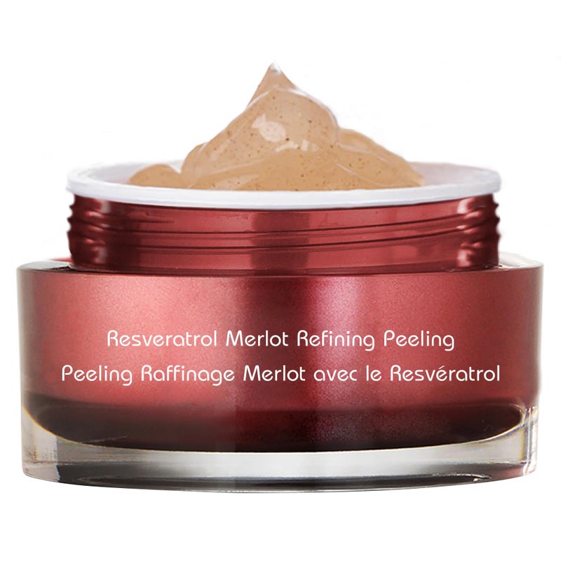 Vine Vera Merlot Facial Peeling Gel - Face and Body Scrub - Exfoliating Gel for Dry, Sensitive, Mature Skin - Face Peel with Resveratrol - 1.69 Fl Oz - Image 5
