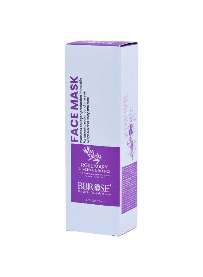 BBROSE Rosemary Vitamin A & Retinol Face Mask (120ml) | Boosts Collagen Production for Smooth, Radiant & Firm Skin | Lightens & Evens Skin Tone - Image 1