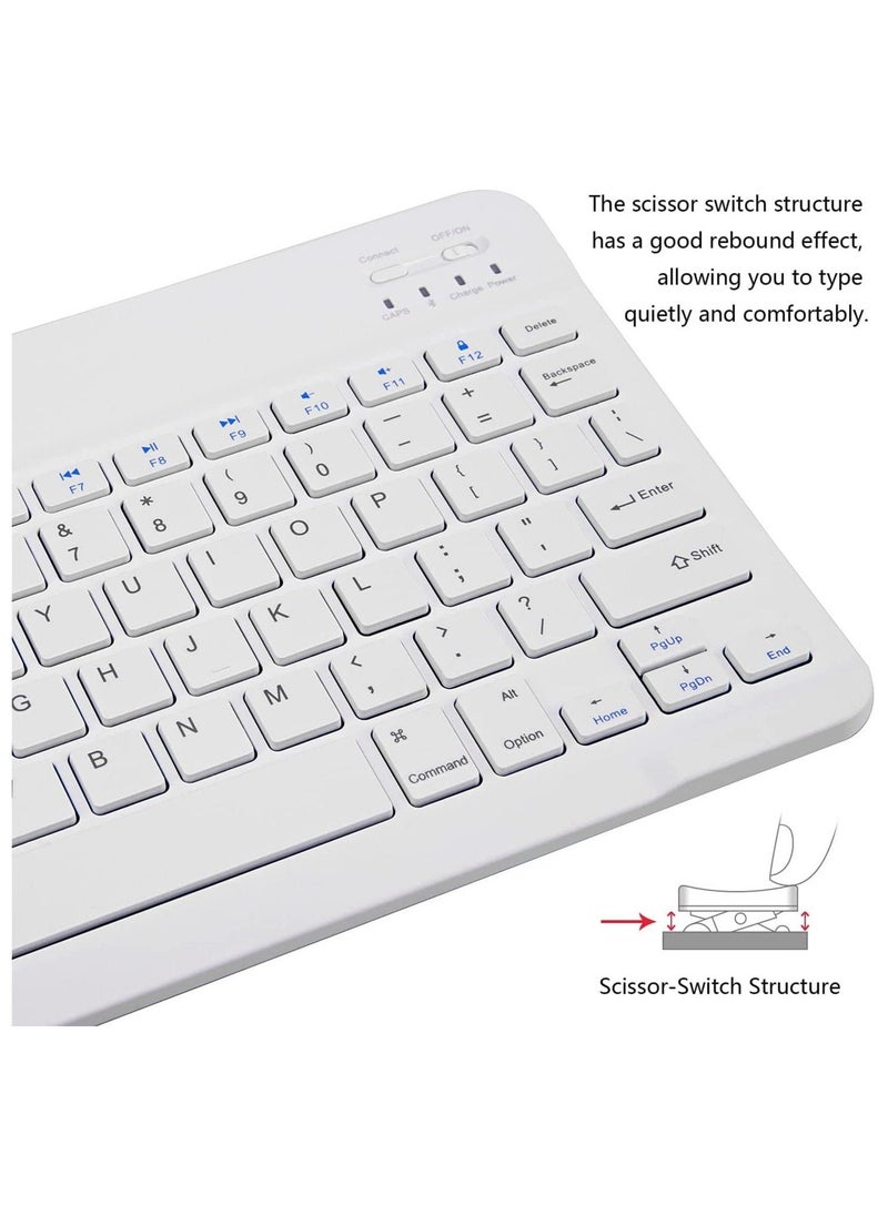 Ultra-Slim Bluetooth Keyboard and Mouse Combo Rechargeable Portable Wireless Keyboard Mouse Set for Apple iPad iPhone iOS 13 and Above Samsung Tablet - Image 3