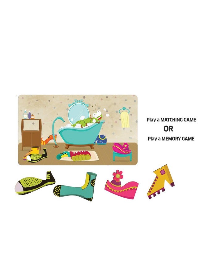 CHALK AND CHUCKLES - Chalk and Chuckles Caterpillar Clutter, Memory Matching Card Game, Age 3-6 Years Old Boys and Girls, Educational Gifts for Kids - Image 1