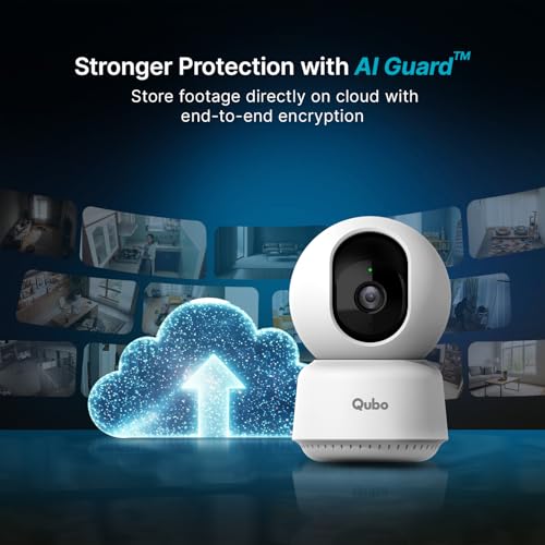 Qubo Smart Cam 360° by Hero Group [2026 Edition]| 3MP Ultra 2K Display | STQC Certified | Color Night Vision | 360° Panoramic Monitoring | 2-Way Talk | AI Person Detection | Cloud & SD Card Support - Image 5