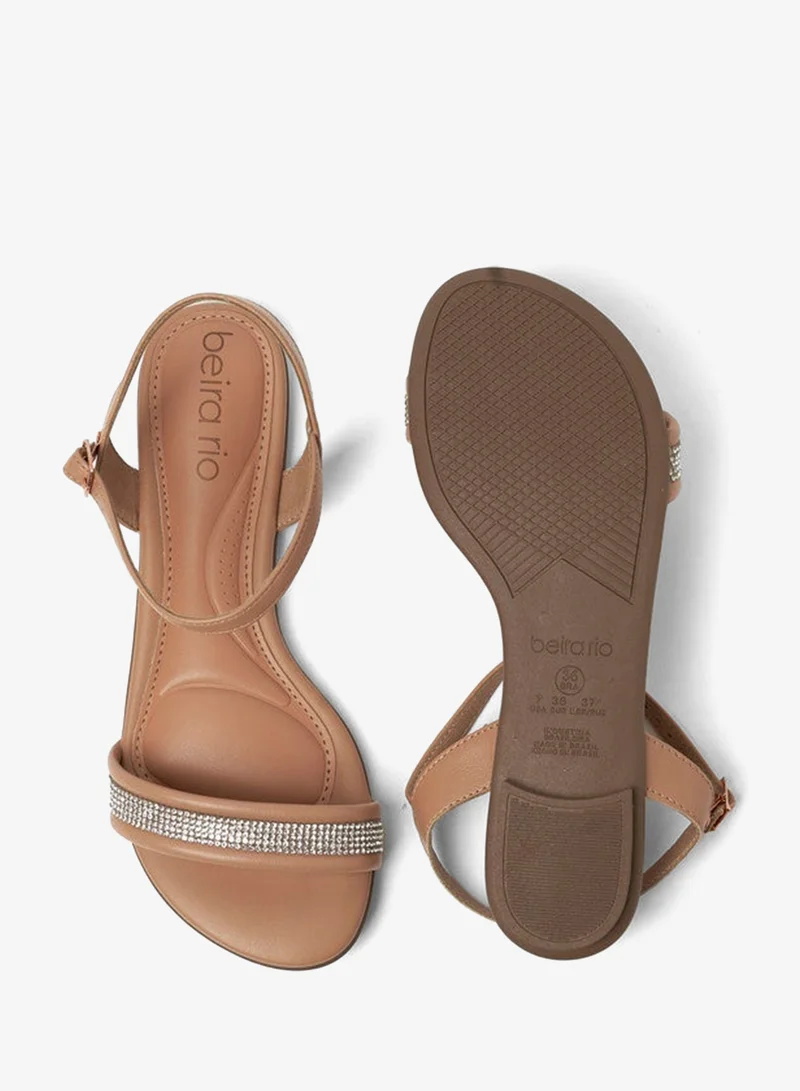 Beira Rio Nude Sandals for Women with Back Strap – Stylish & Supportive sling Back Ladies Sandals for Women | Best Price UAE