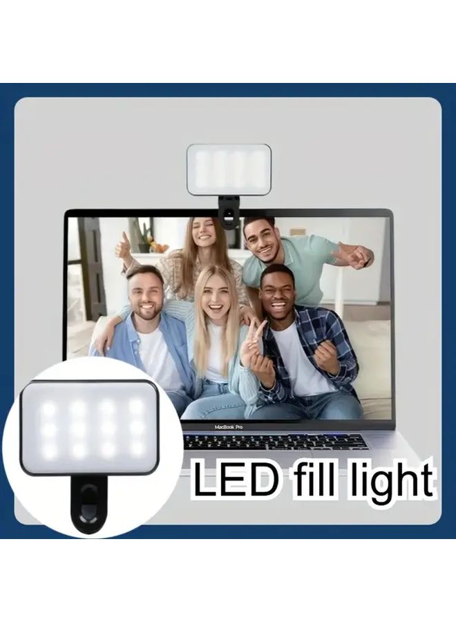 نموذج N S 21 ضوء فلاش مربع محمول LED للتصوير والبث المباشر ومؤتمرات الفيديو - Image 1
