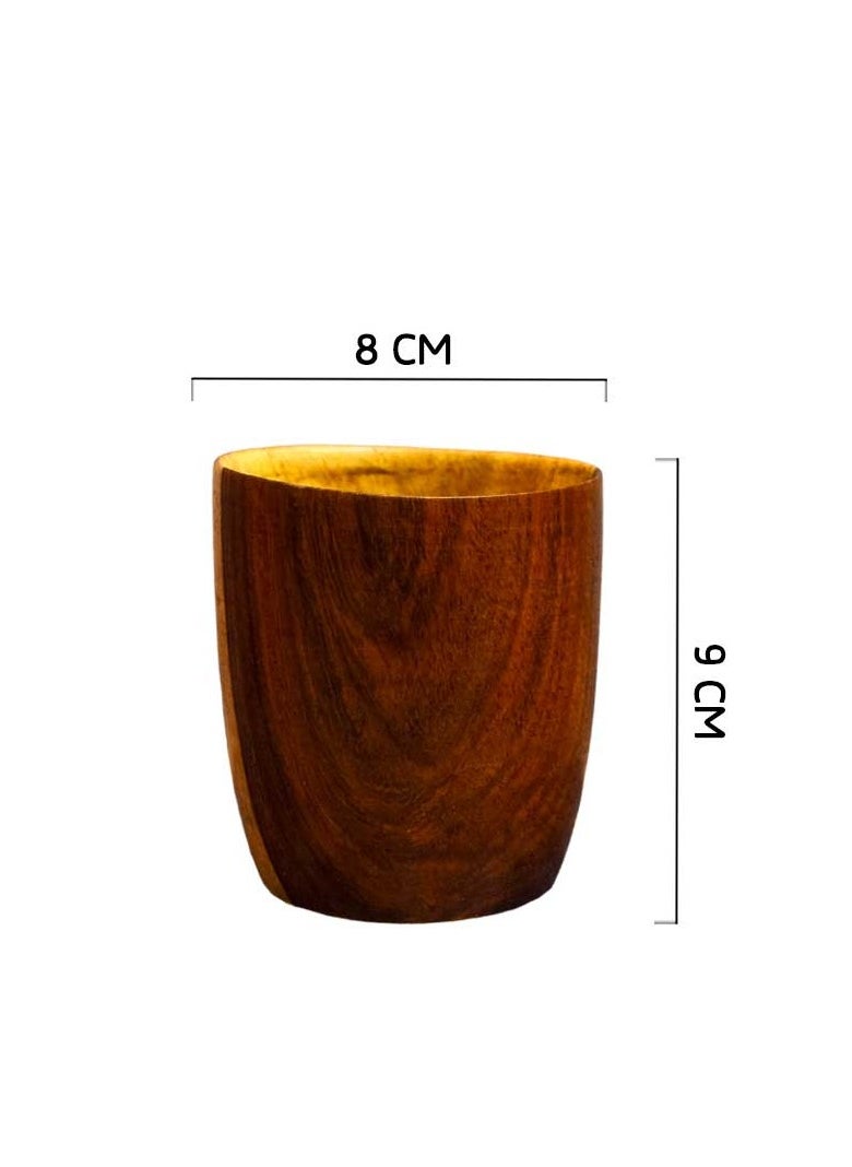 Egypt Antiques Wooden coffee cup + plate, handmade from healthy wood, with 100% natural colors from the heart of the tree  - Image 4