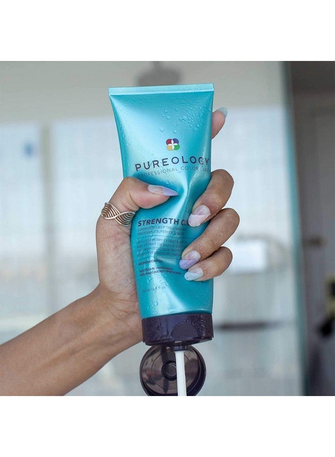 بيورولوجي علاج بيورولوجي سترينث كيور سوبر فود | للشعر التالف والمصبوغ | علاج مُقوّي يُترك على الشعر | خالٍ من السيليكون | نباتي | عبوة مُحدّثة | 6.8 أونصة سائلة | - Image 5