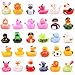 Entervending Rubber Duck Toy Assortment Cute Duckies for Kids 25 Pcs Ducky Playset Bath Toys Rubber Ducks for Beach Pool Goody Bag Stuffers Classroom Prizes Easter Gifts for Kids - Image 2
