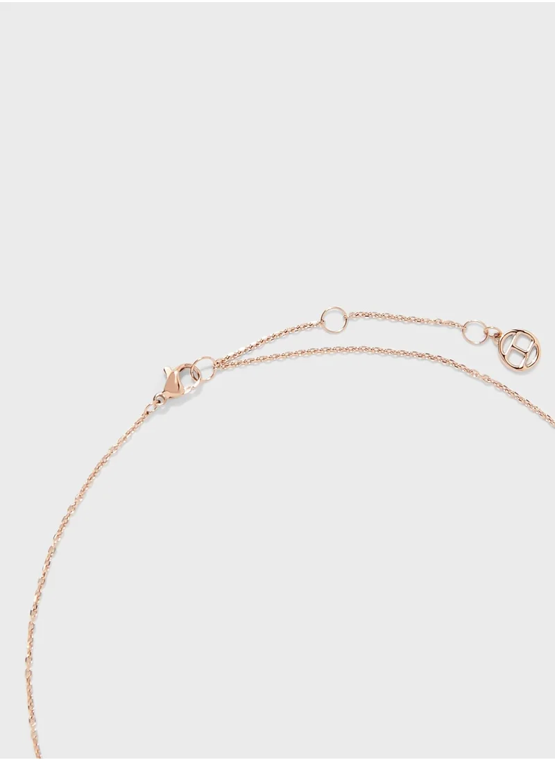 TOMMY HILFIGER Crystal Stud Pendant Necklace
