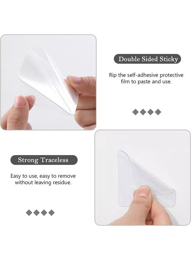 Generic 100PCS 6cm*6cm Square Nano Double-Sided Transparent Tape Sticker, Removable Heavy Duty Clear Mounting Tape for Wall Hanging, Carpet, Photo Frame, DIY, Home, Office Supplies - Image 4