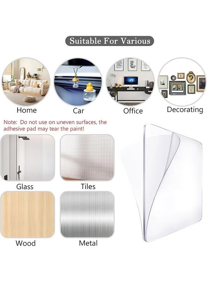 Generic 100PCS 6cm*6cm Square Nano Double-Sided Transparent Tape Sticker, Removable Heavy Duty Clear Mounting Tape for Wall Hanging, Carpet, Photo Frame, DIY, Home, Office Supplies - Image 5