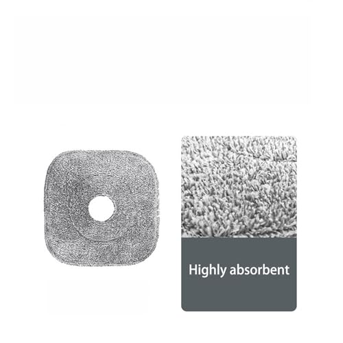Rinakou 6 Pack 9 Inch Square Microfiber Mop Pad Refill Compatible with True & Tidy SPIN-800 TrueClean Mop M16 Spin Mop and Most Square Spin Mop & Bucket - Image 3