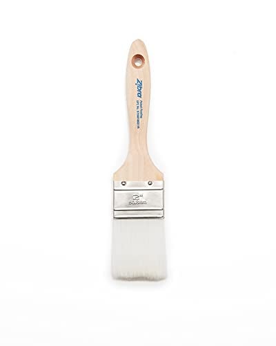 Zibra All Application Paint Brush, Pro Grade Chisel Paint Brush for Walls, Flat Surfaces, and Trim, White, 2 in - Image 1