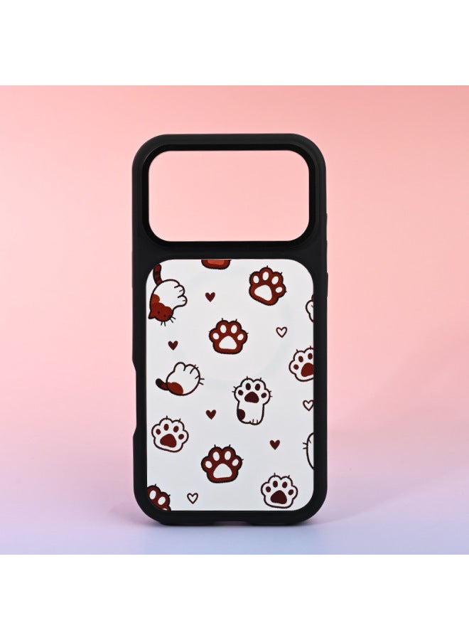 Diy Creative Phone Case Suitable For Apple Series Iphone 17 Pro, Detachable Magnetic Back Panel, Replaceable Phone Case