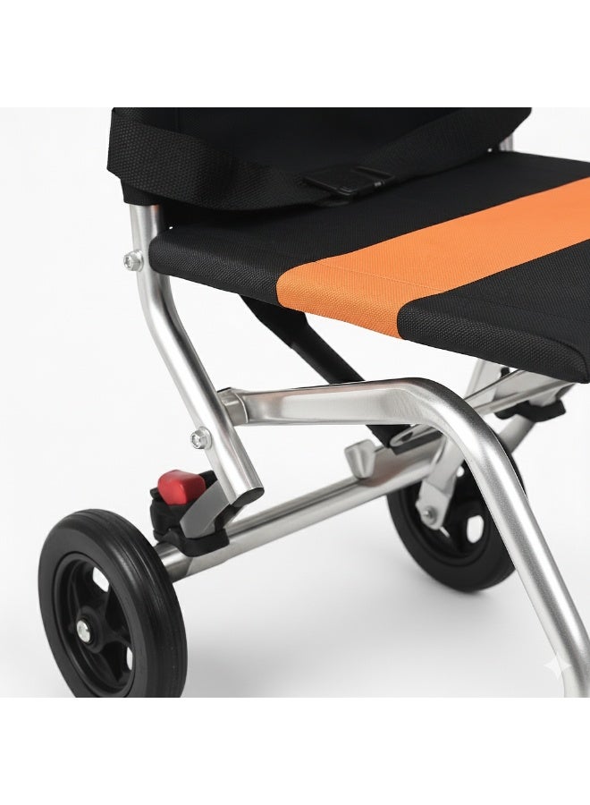 HT Lightweight aluminum folding ambulance chair – a practical solution for transporting patients and the elderly easily and safely, ideal for use in hospitals, ambulances, and airports. - Image 2