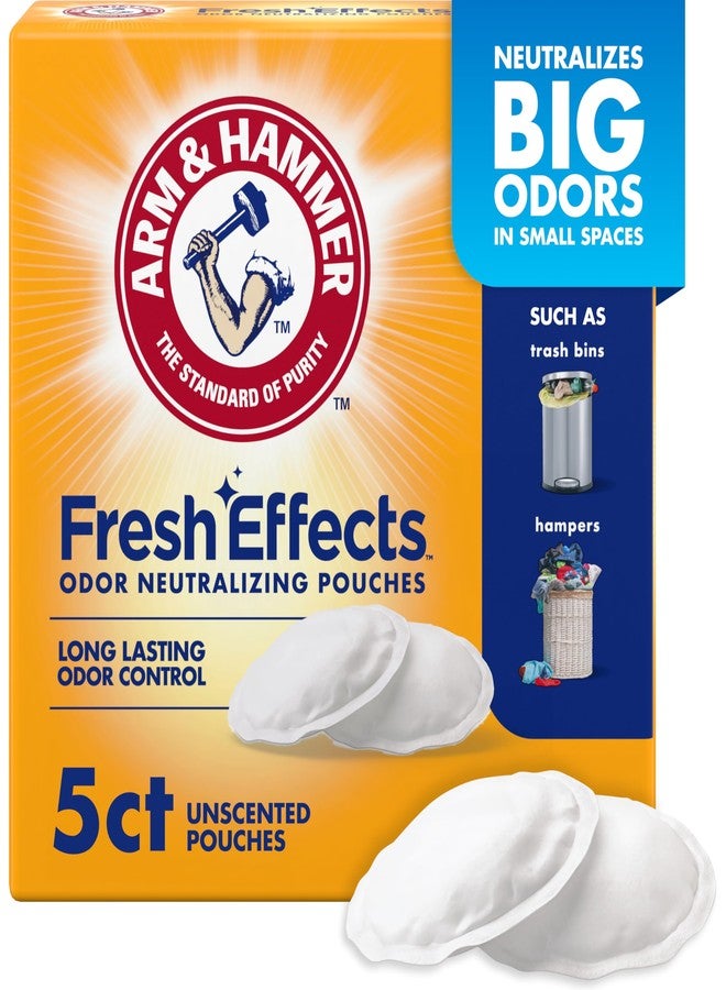 Arm & Hammer Fresh Effects Odor Neutralizing Baking Soda Pouches, Unscented Deodorizer for Long Lasting Freshness in Shoes, Gym Bags, & Small Spaces, 5 count - Image 1