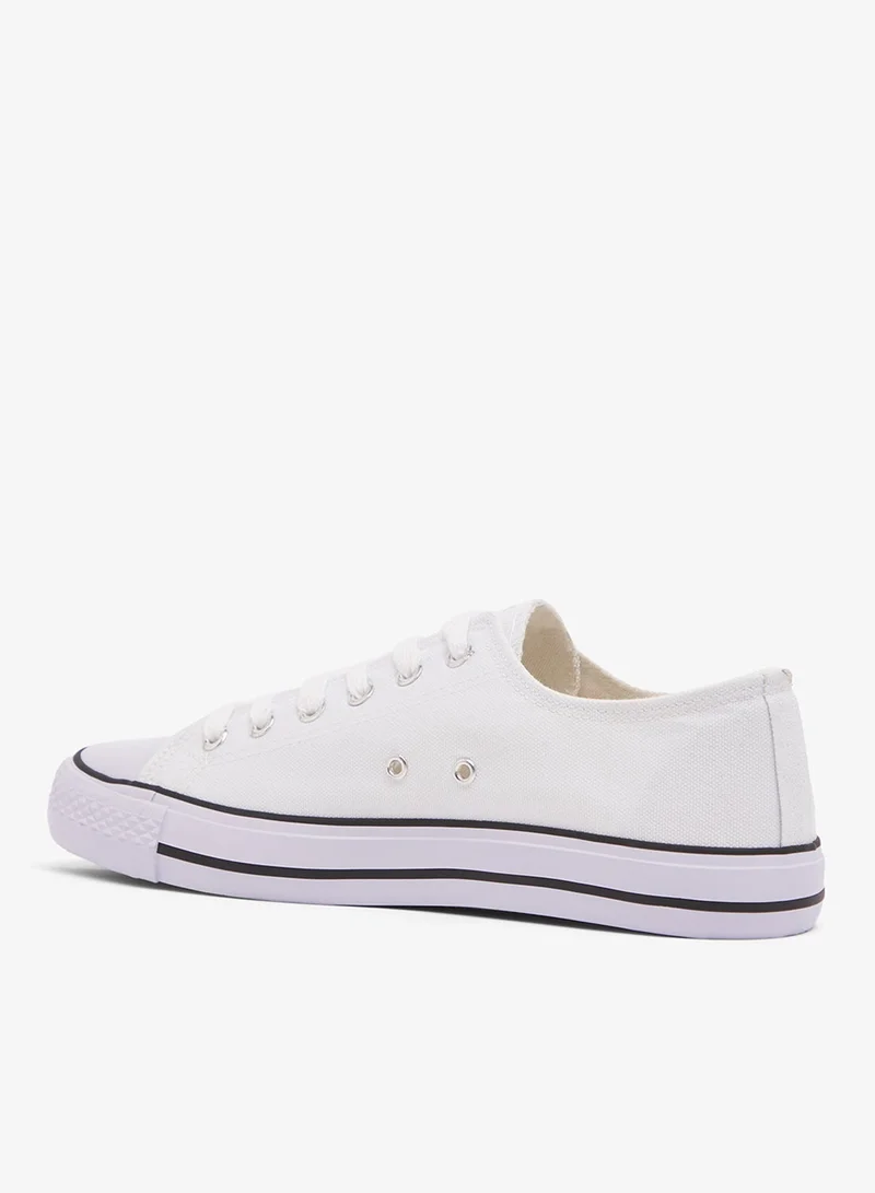 Spot-On Lace Up Canvas Sneaker