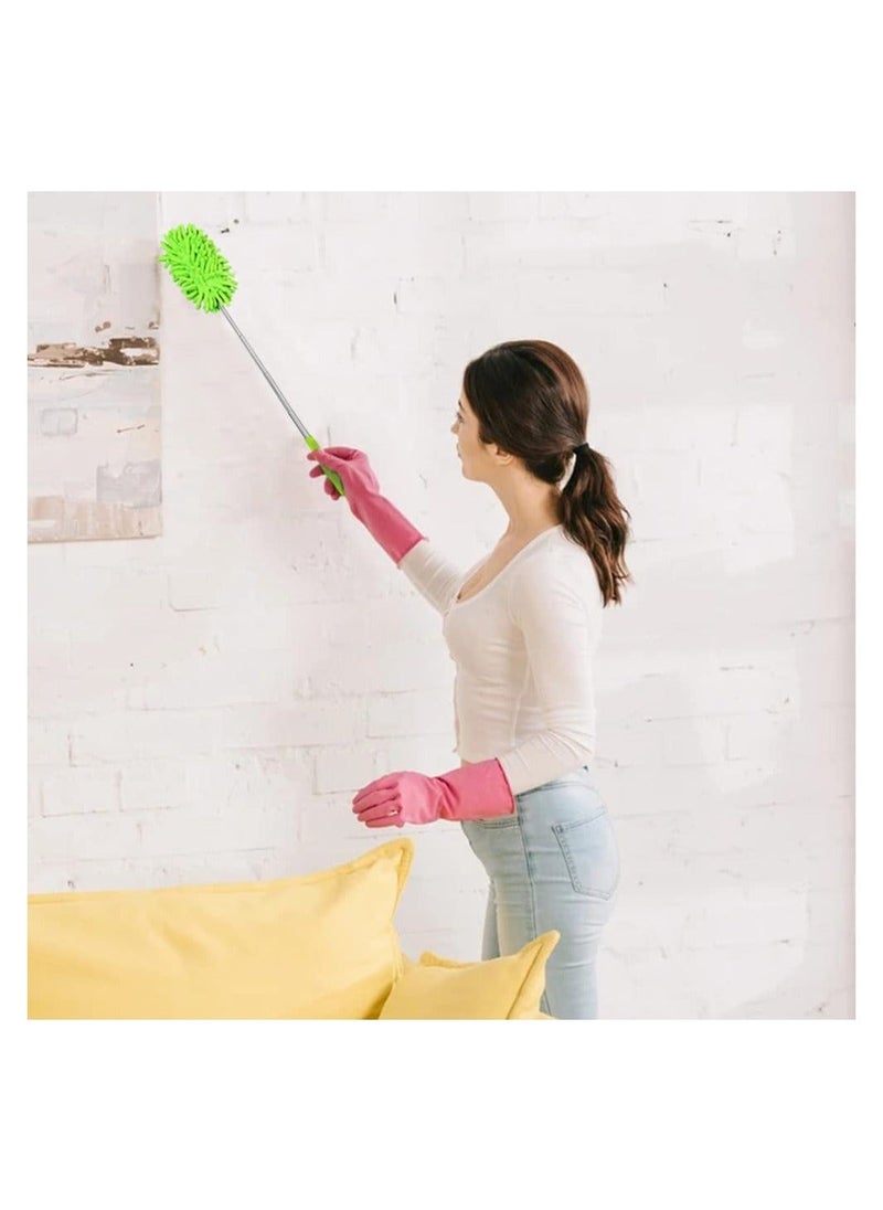 NIBEMINENT 5PCS Microfiber Extendable Duster, Hand-held Washable Duster Removable Cleaning for Offices, Furniture, Cars, Air Conditioners and Ceiling Fans  - Image 1