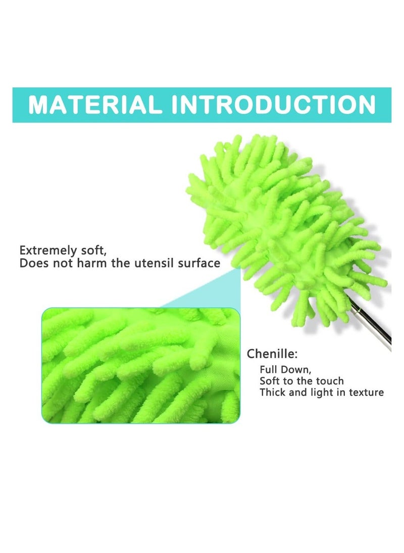 NIBEMINENT 5PCS Microfiber Extendable Duster, Hand-held Washable Duster Removable Cleaning for Offices, Furniture, Cars, Air Conditioners and Ceiling Fans  - Image 5