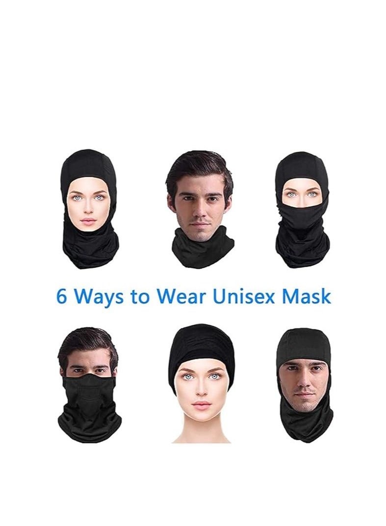 Excefore Balaclava Ski Mask - Winter Face Mask for Men & Women - Cold Weather Gear for Skiing, Snowboarding & Motorcycle Riding, Windproof Fleece Thermal Full Face Mask Cold Weather Gear(Black) - Image 4