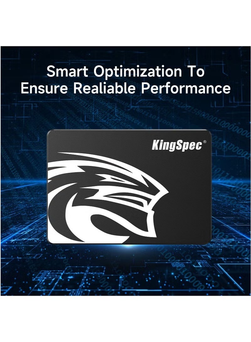 كينجس بيك KingSpec 2TB SATA III SSD 6Gb/s، 2.5 بوصة SATA SSD مع فلاش NAND ثلاثي الأبعاد، محركات أقراص صلبة داخلية ذات حالة صلبة، لأجهزة الكمبيوتر المحمولة وأجهزة الكمبيوتر المكتبية - Image 1