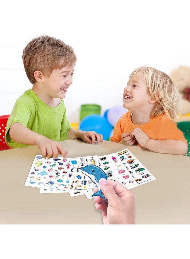 شوكوزون كتاب ملصقات مقاوم للماء قابل لإعادة الاستخدام مكون من 32 ملصقًا للأطفال بعمر سنتين من الأولاد والبنات، كتاب تعليمي للأطفال في مرحلة ما قبل المدرسة (حيوانات المحيط)، بولي فينيل كلوريد - Image 4
