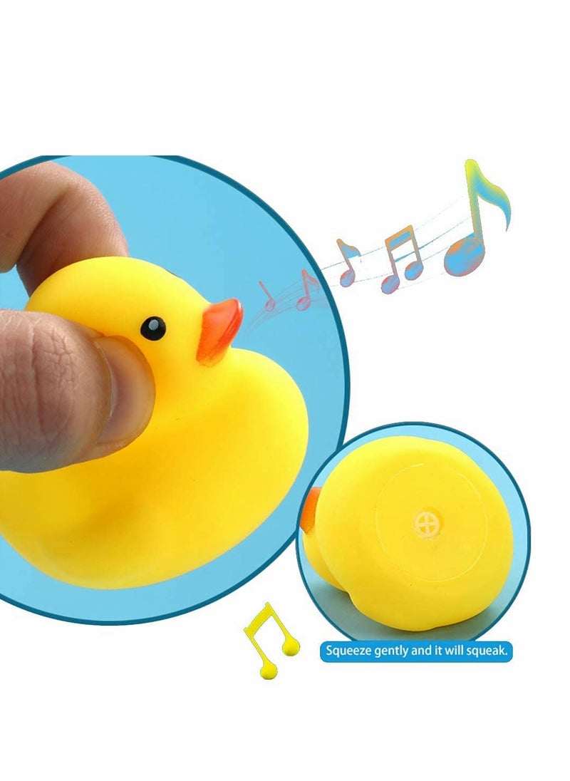 KASTWAVE - Bath Duck Toys, 9 Pcs Mini Bath Duck Toys, Yellow Rubber Ducks Float Ducks Baby Shower Toy for Toddlers Boys Girls Over 3 Months (2.17 Inches) - Image 1