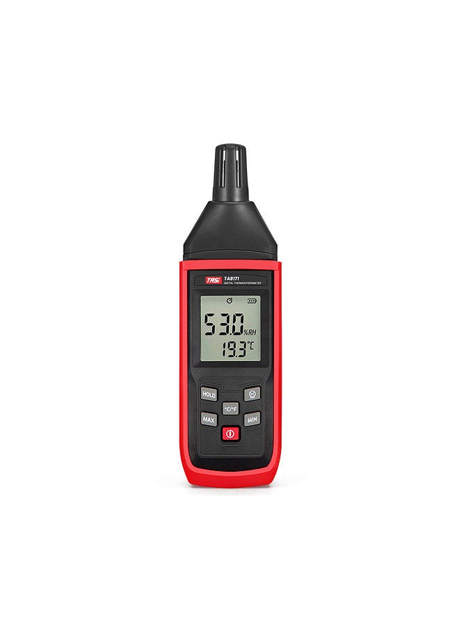 TASI TA8171 Handheld Temperature and Humidity Meter Thermo-Hygrometer Temperature and Humidity Measurement Tester -10℃~50℃ 5%RH~98%RH with Backlight LCD ℃/℉ Conversion