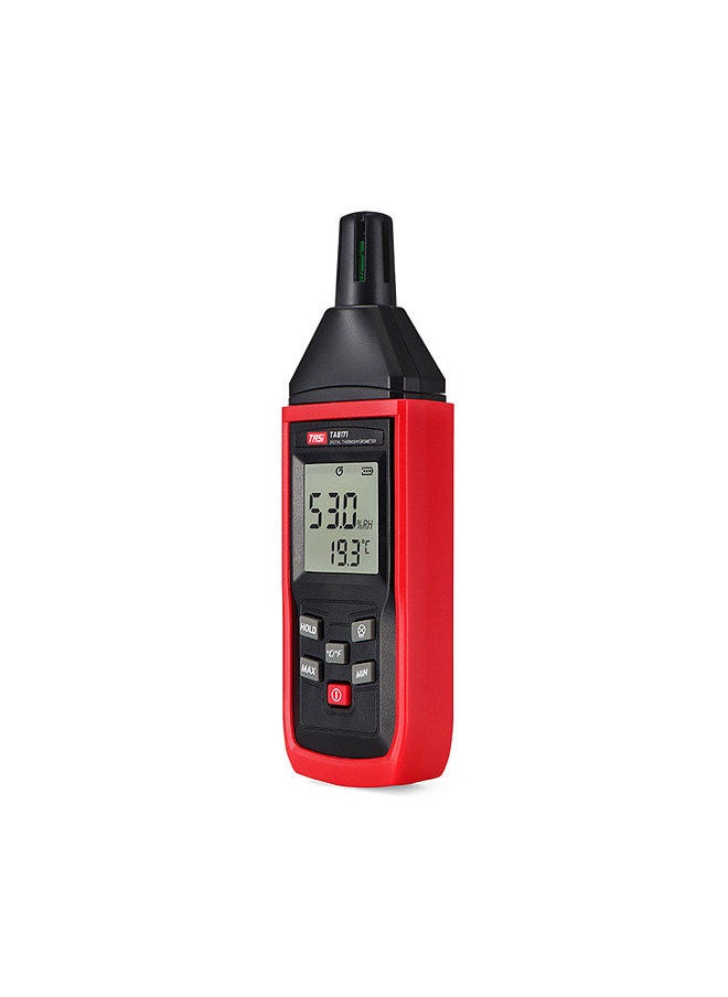 TASI TA8171 Handheld Temperature and Humidity Meter Thermo-Hygrometer Temperature and Humidity Measurement Tester -10℃~50℃ 5%RH~98%RH with Backlight LCD ℃/℉ Conversion